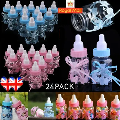 £8.97 • Buy 24x Fillable Bottles For Baby Shower Favors Blue Pink Party Decorations Girl Boy