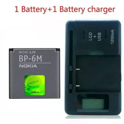 $7 • Buy Original For Nokia BP-6M 3250 6280 N73 6233 6151 N93 6288+Battery Charger