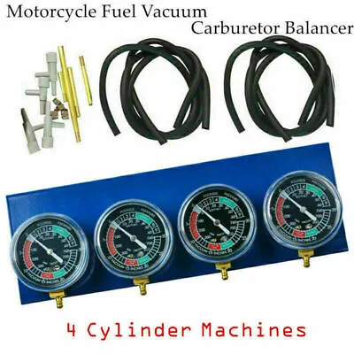 4 Cylinder Motorcycle Fuel Vacuum Carburetor Synchronizer Gauge Carb Sync Tool • $58.73