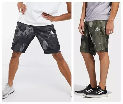 Adidas Camo Long Shorts Training Gym Casual Short Size XS Small Mens Youths NEW • £9.99