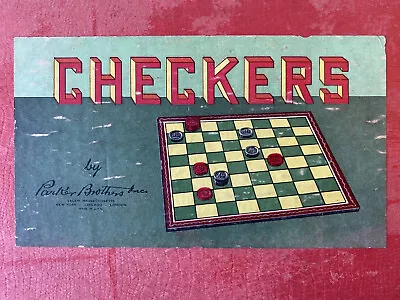 Parker Bros Checkers Game Board & Pieces Strategy Vintage • $33