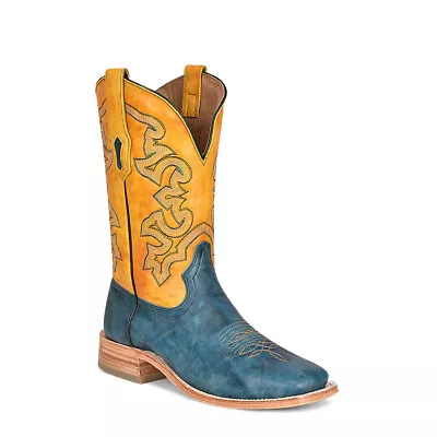 Corral Men's Embroidered Blue & Yellow Western Boots A4381 • $197.95