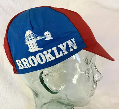 $46 • Buy Vintage BROOKLYN BRIDGE Bicycle Racing Cycling Hat Cap Italy Classic Graphics
