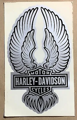 HARLEY DAVIDSON WINGS WINDOW STICKER VINTAGE 1970's MOTORCYCLE LARGE DECAL 6 X9  • $29.95