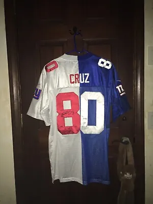 Mens Nike Sz 48 VICTOR CRUZ Giants Split NFL Football Jersey ~ Sewn + Autograph • $399