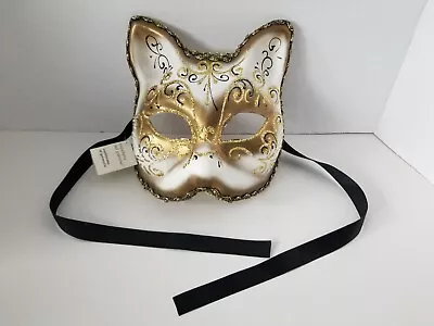 Cat Mask Original La Maschera Del Galeone Hand Painted Venetian Made In Italy • $22