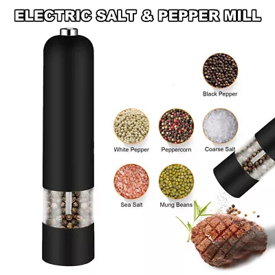 Professional Electric Salt And Pepper Grinder Pepper Mill Adjustable Coarseness • £7.02