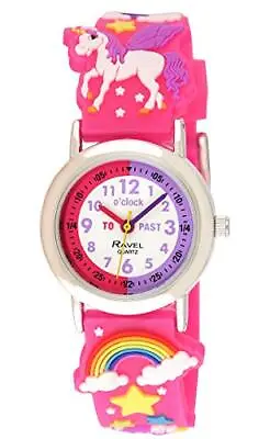 Unisex Watch Pink Time Teacher Tutor Kid Childrens Learn How To Tell The Time • £14.99