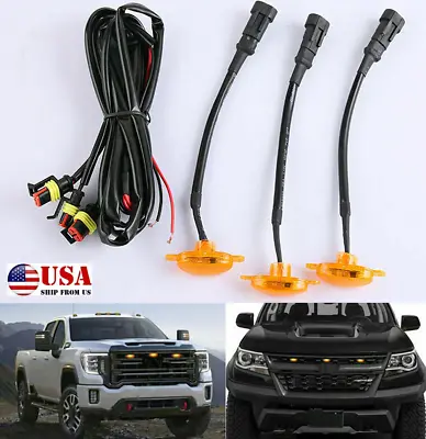 3Pcs For Car LED Light With Wire Front Grille Led Light Raptor Style Grill Cover • $16.36