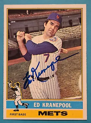 ED KRANEPOOL (HOF) (WS) Hand Signed 1976 Topps #314 New York Mets Autograph Auto • $8.99