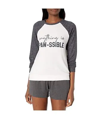 P.J. Salvage Womens Anything Is Paw-Ssible Pajama Sweater • $18