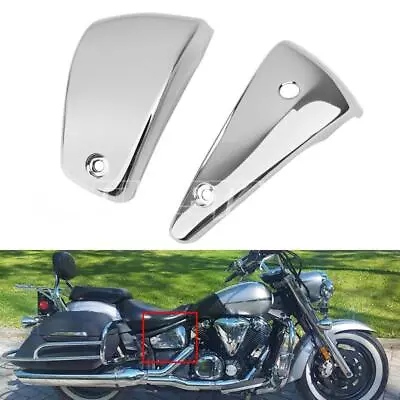 Chrome Battery Side Fairing Covers For Yamaha V Star XVS1300 XVS1300CT 2007-2017 • $46.99