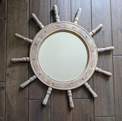 RH Restoration Hardware Rustic Ship Wheel Mirror Baby & Child * READ • $595