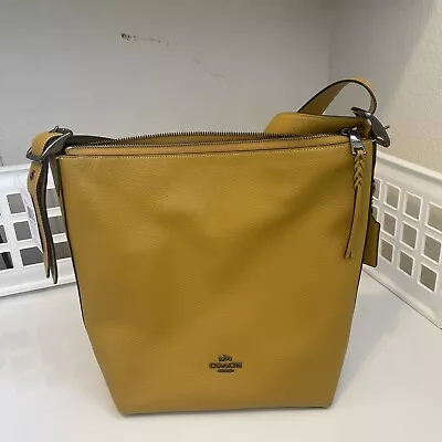 New Coach Soft Leather Duffle Purse Beautiful Mustard Color • $170