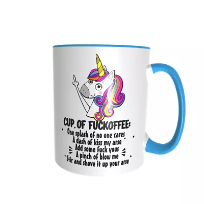 $23.95 • Buy Unicorn Funny Mug..... Cup Of FUCKCOFFEE - Novelty Mug