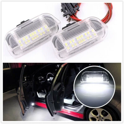 $13.99 • Buy Pair Error Free 18LED Side Door Clear Light For VW Golf GTI EOS Jetta Passat AA