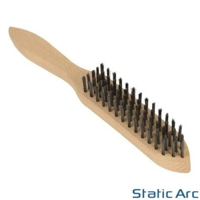 £4.99 • Buy Wire Brush 4 Row Stainless Steel Welding Slag Rust Remover Cleaner Wood Handle