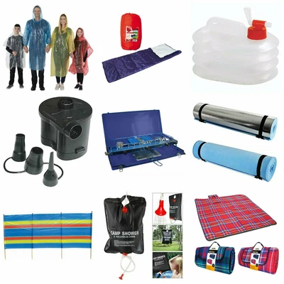 £17.90 • Buy Camping Equipment Festival Accessories Sleeping Bag Tent Pegs Picnic Rug Stove