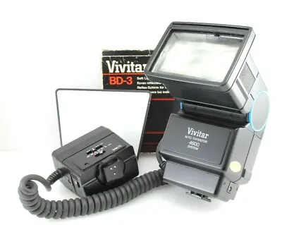 VIVITAR 4600 Auto Thyristor Flash W/ CANON Module Bounce Diffuser DSC-1 Cable • £44.99