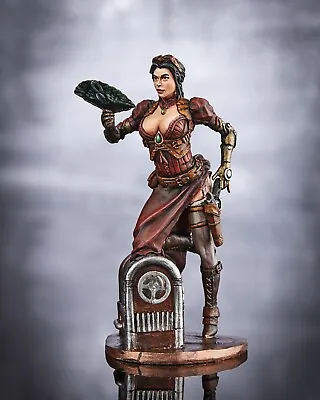 Toy Soldier Steampunk Lady Collectible Miniature Painted 1/24 Scale 75 Mm • $116.61