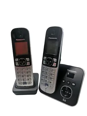Panasonic KX-TG6821AL Cordless 2 X Phones With Base  - Tested • $43.99