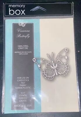 Butterfly Metal Die Cut Stencil Vivienne Memory Box 2014 • $7.95