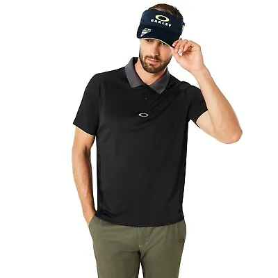 $27.59 • Buy Oakley - Short Sleeve Back Striped - S - 434230-02E - BLACK - S.I - Golf Polo