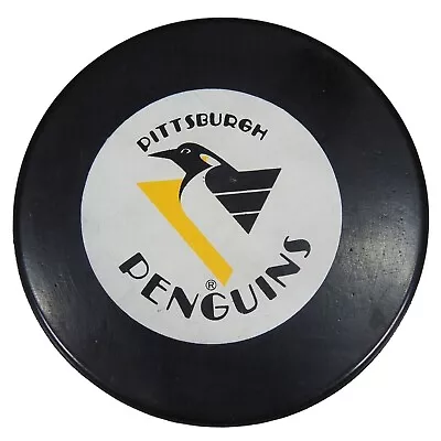 Vintage 1990s Pittsburgh Penguins Official Puck Trench MFG Slovakia Robo PIgeon • $9.99