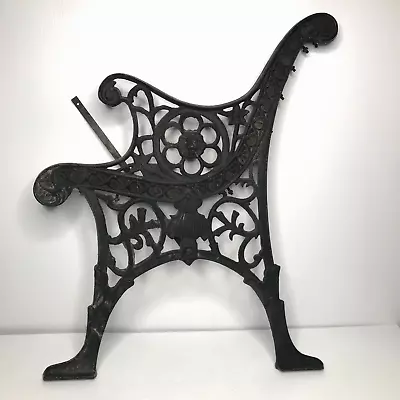 Cast Iron Bench End SINGLE SIDE Ornate Side Legs Lion Victorian Garden Park • $110