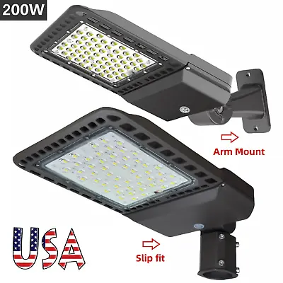 150W 200W 300W LED Parking Lot Pole Light Outdoor Street Area Light Shoebox IP65 • $147