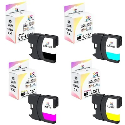 4PK TRS LC61 BCMY Compatible For Brother DCP165C MFC250C 255CW Ink Cartridge • $12.99