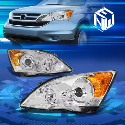 For 07-11 Honda CR-V CRV Projector Chrome Housing Amber Corner Headlight Lamp • $155.88