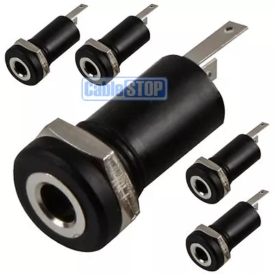 5 X 3.5mm Mini Mono Jack Chassis 2 POLE 2P Panel Mount Input Socket Connector • £5.95