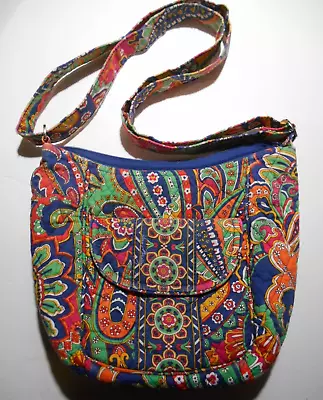 Vera Bradley Colorful Quilted Venetian Paisley Hipster Boho Crossbody Purse Bag • $12.99