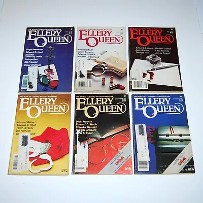 ELLERY QUEEN'S MYSTERY MAGAZINE - LOT OF SIX READING COPIES (Apr 81 / Oct 81) • $3.50