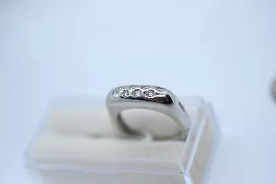 Men 14K White Gold Diamond Ring. 0.16/cts... 5.1 Grams... Size 7.25 • $450