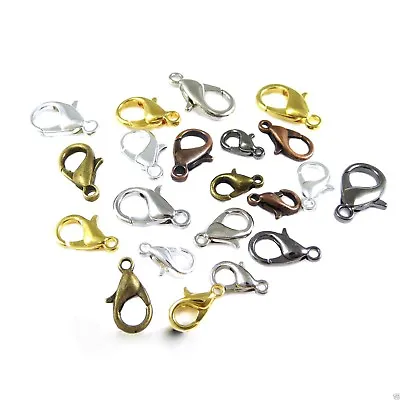 10 X 12mm Lobster Clasps Claw Jewellery Trigger Necklace Craft Making 3 Colours • £2.45