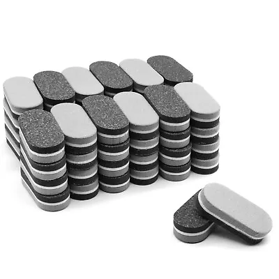 50pc Nail Buffer Block Mini Buffers Gray Black Oval Nail Sanding Blocks 100/180 • $11.85