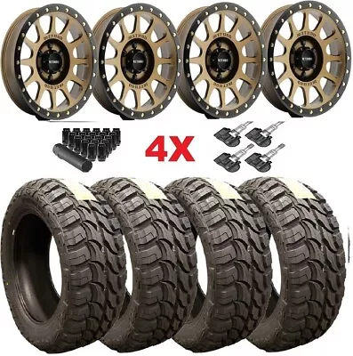 Method Nv Bronze Wheels Rims Tires 33 12.50 17 Mud M/t Package Set 1500 • $2295