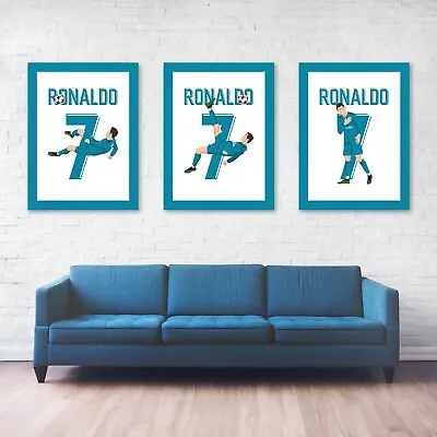 C. Ronaldo CR7 Bicycle Kick Series 2018 UCL Real Madrid Print/Poster/Wall-Art • $130.95