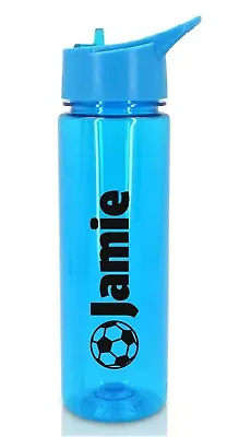 2 X Personalised Football Name Label Sticker For School Water Bottle / Lunch Box • £2.80