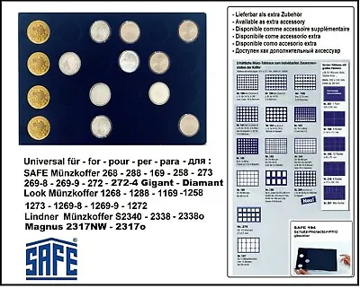Coin Trays 24 Round Compartments 38 Mm Blue Safe 192 Capsules To 325 Pf • £5.65