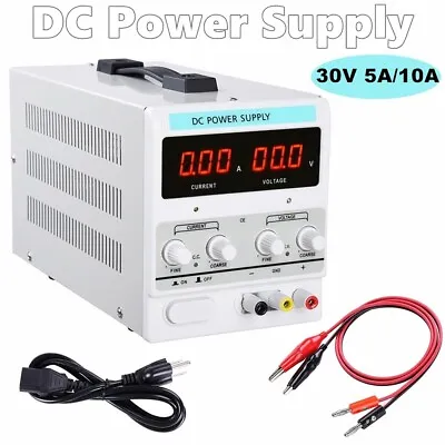 5A 10A 30V DC Power Supply Adjustable Dual Digital Variable Precision Lab Grade • $69.90