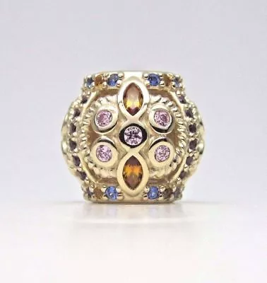 $480 • Buy Authentic Pandora 14ct Gold Colour Fresco 756225PCZMX Exquisite Charm Boxed