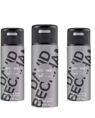 David Beckham Homme Deodorant Spray For Men Pefect Gift 150 Ml (Pack Of 3) • £24