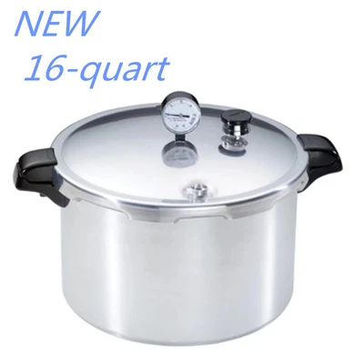 $128.89 • Buy 01755 16-Quart Aluminum Canner Pressure Cooker One Size Silver Stainless Steel