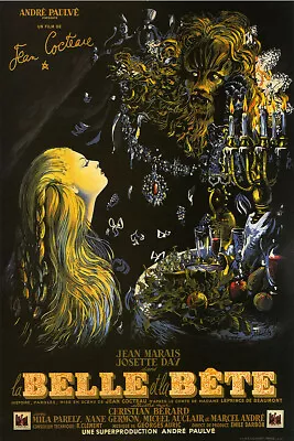 La Belle Et La Bete Beauty And The Beast Vintage Movie Poster • $9.99