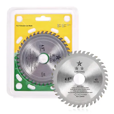 £8.89 • Buy 2X 115mm 40T Circular Wood Saw Plunge Blades Discs Cutting Angle Grinder Tool GD