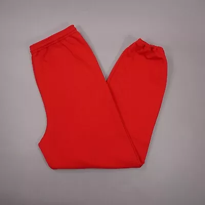 Vintage 90s Jerzees Sweatpants Joggers Mens 3XL 32  Inseam Red 50/50 Made In USA • $21.88