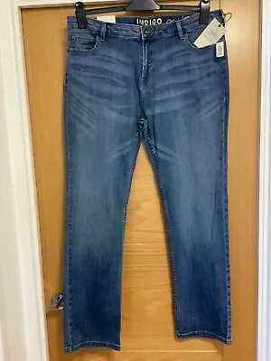 New Marks & Spencer Indigo Collection Straight Leg Denim Jeans - Size 18 Medium • £23.95